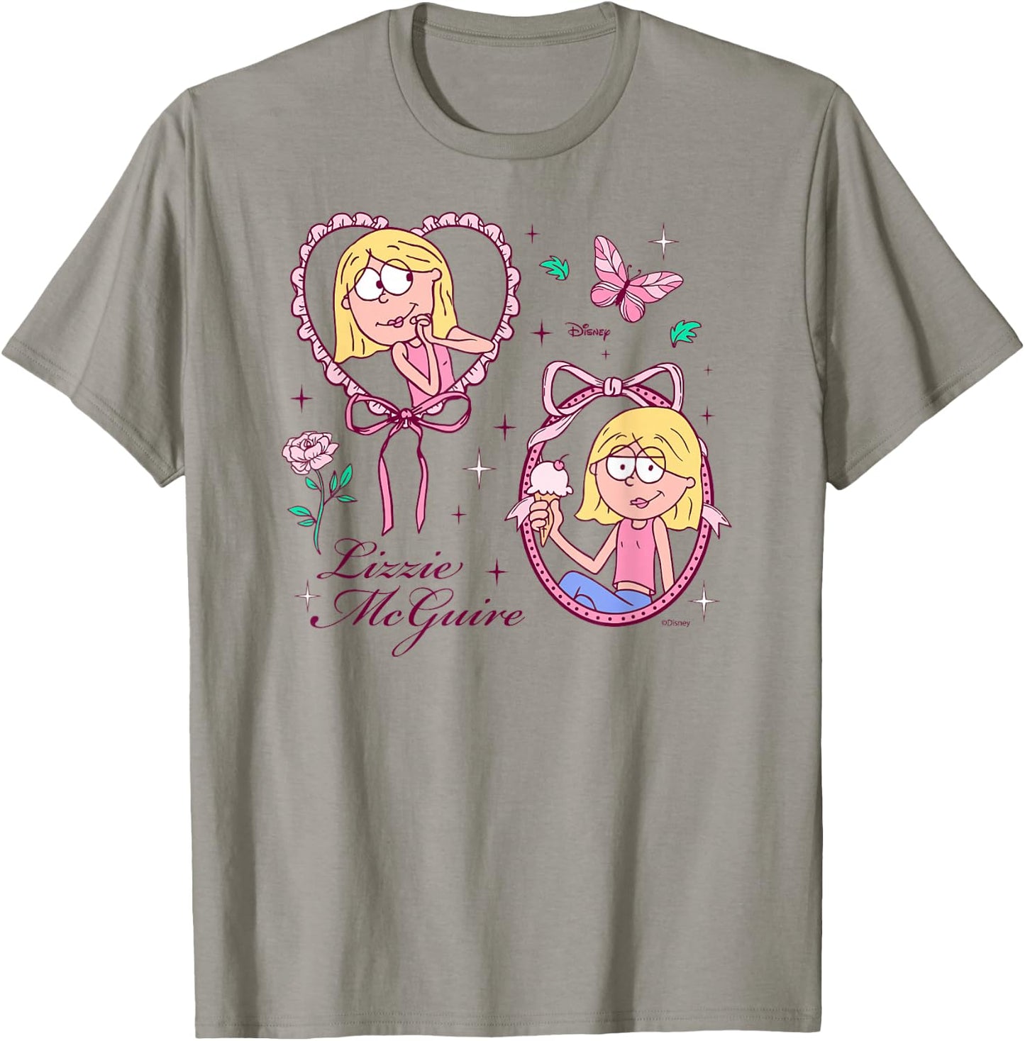 Disney Lizzie McGuire Girl Ribbons and Roses T-Shirt - T-Shirt | Sand