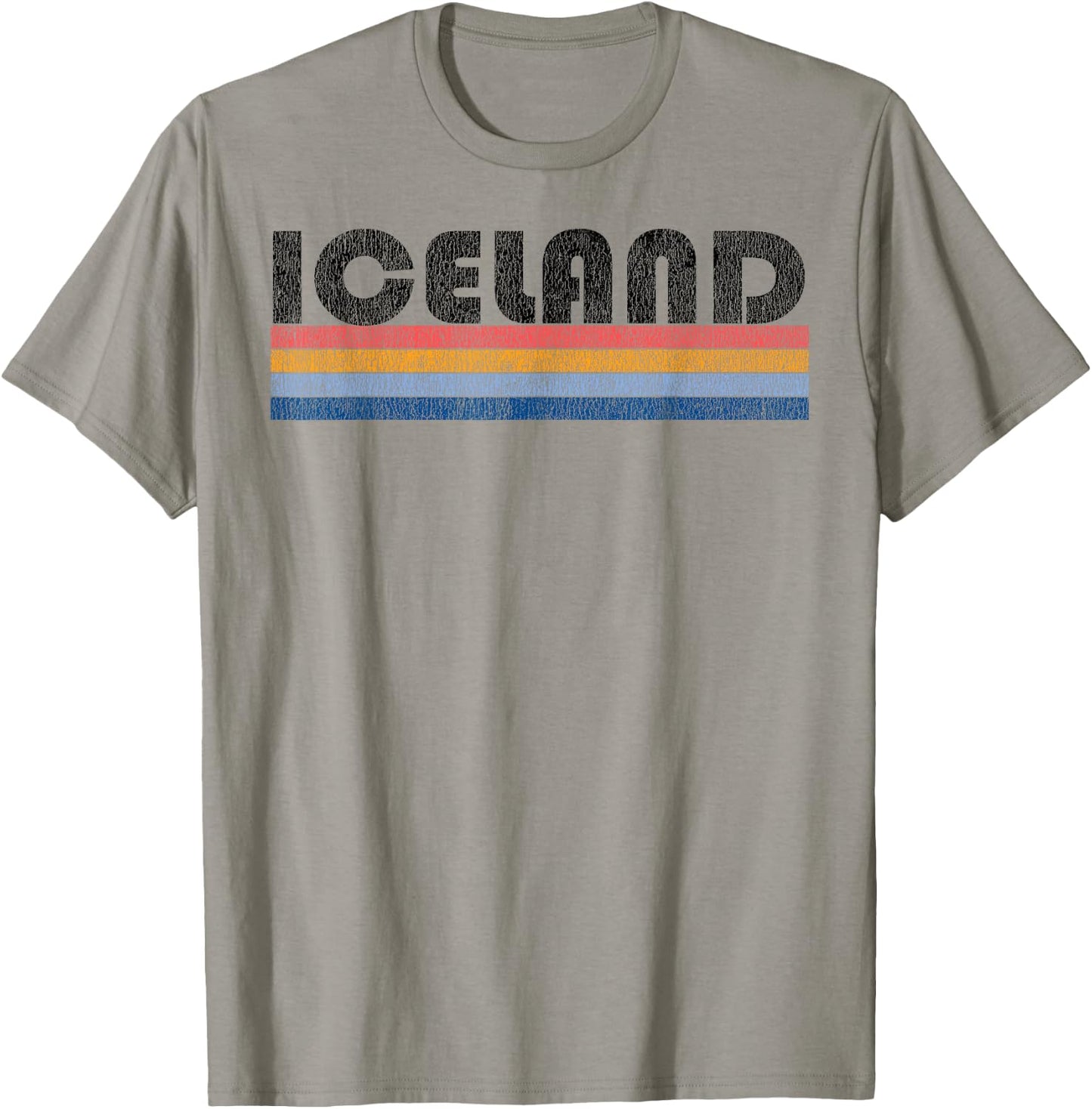 Vintage 1980s Style Iceland T-Shirt - T-Shirt | Sand