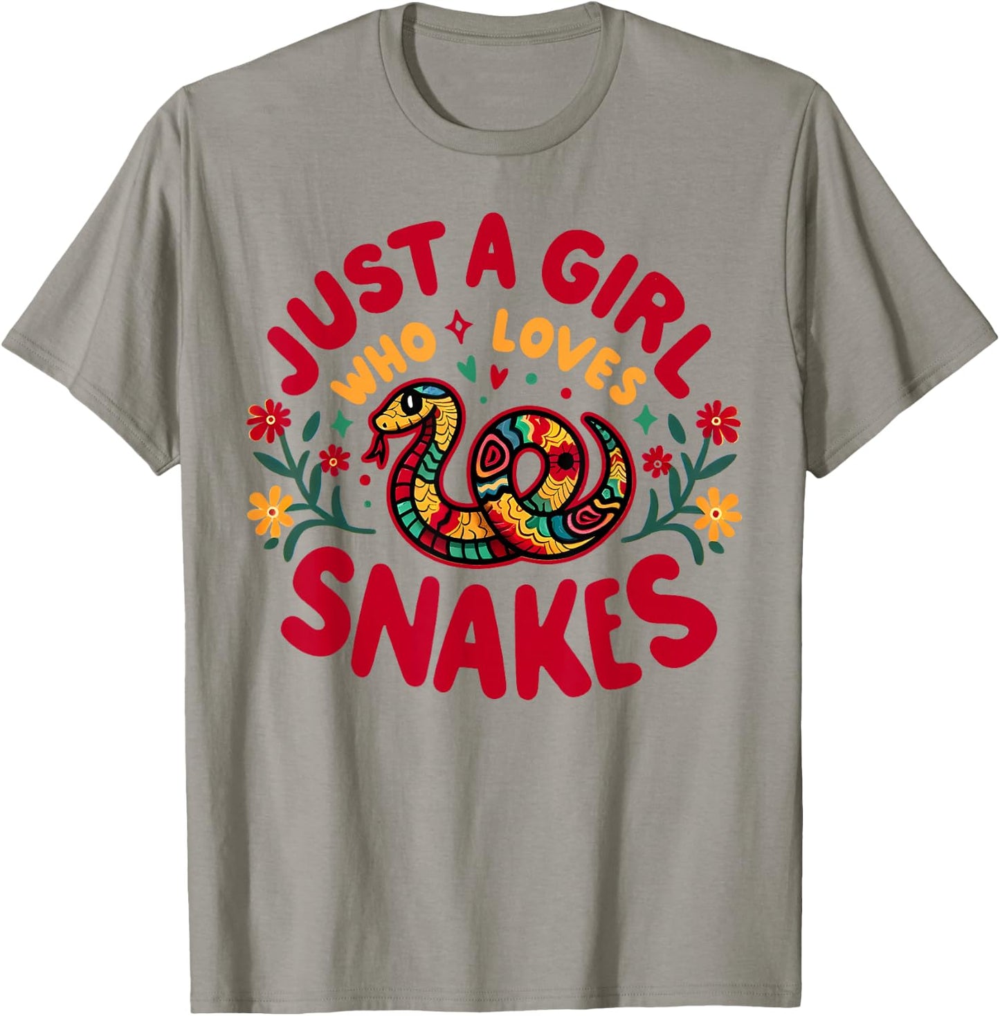 Snake Lover - Girl Loves Snakes - Woman Snake T-Shirt - T-Shirt | Sand