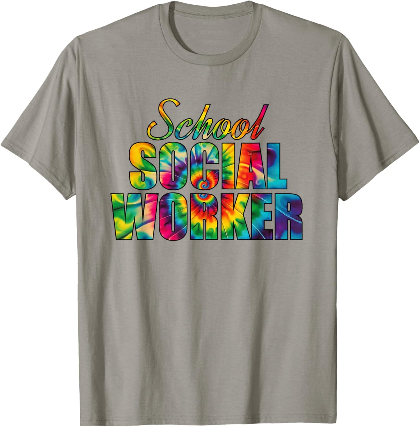 School Social Worker Tie Dye Appreciation Social Work T-Shirt - T-Shirt | Sand