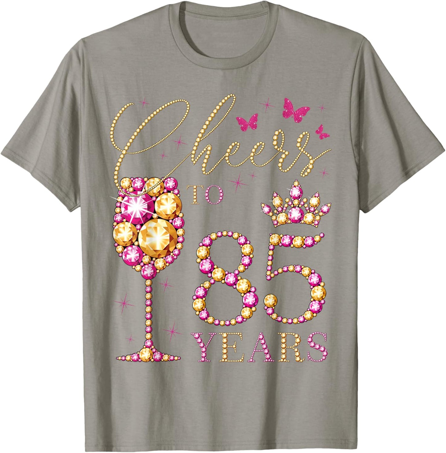 A High on 85 Years, 85 Year Old Women, Queen 85th Birthday T-Shirt - T-Shirt | Sand