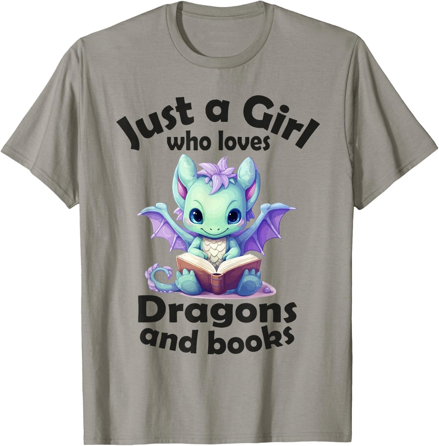 Just a girl who loves Dragons and books, Dragon for Kids T-Shirt - T-Shirt | Sand