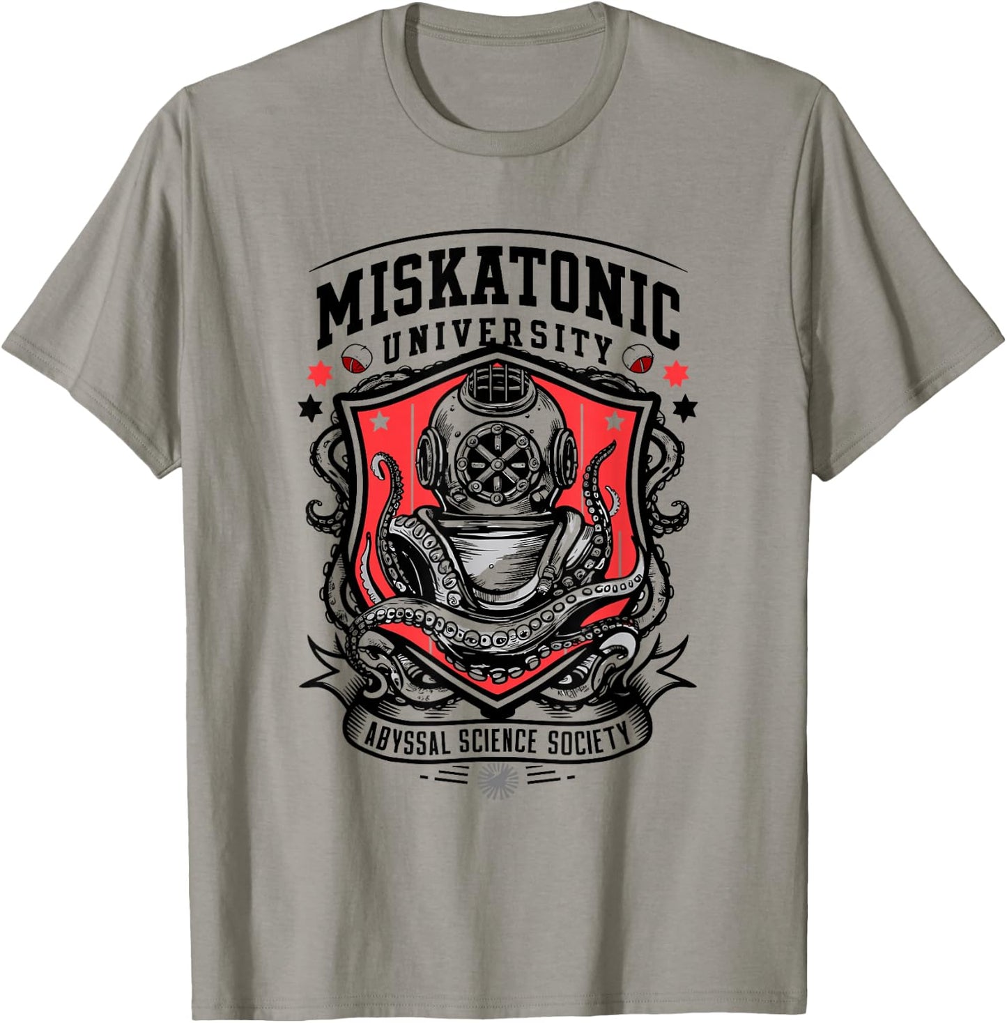 Miskatonic University Abyssal Science Society Nautic Cthulhu T-Shirt - T-Shirt | Sand