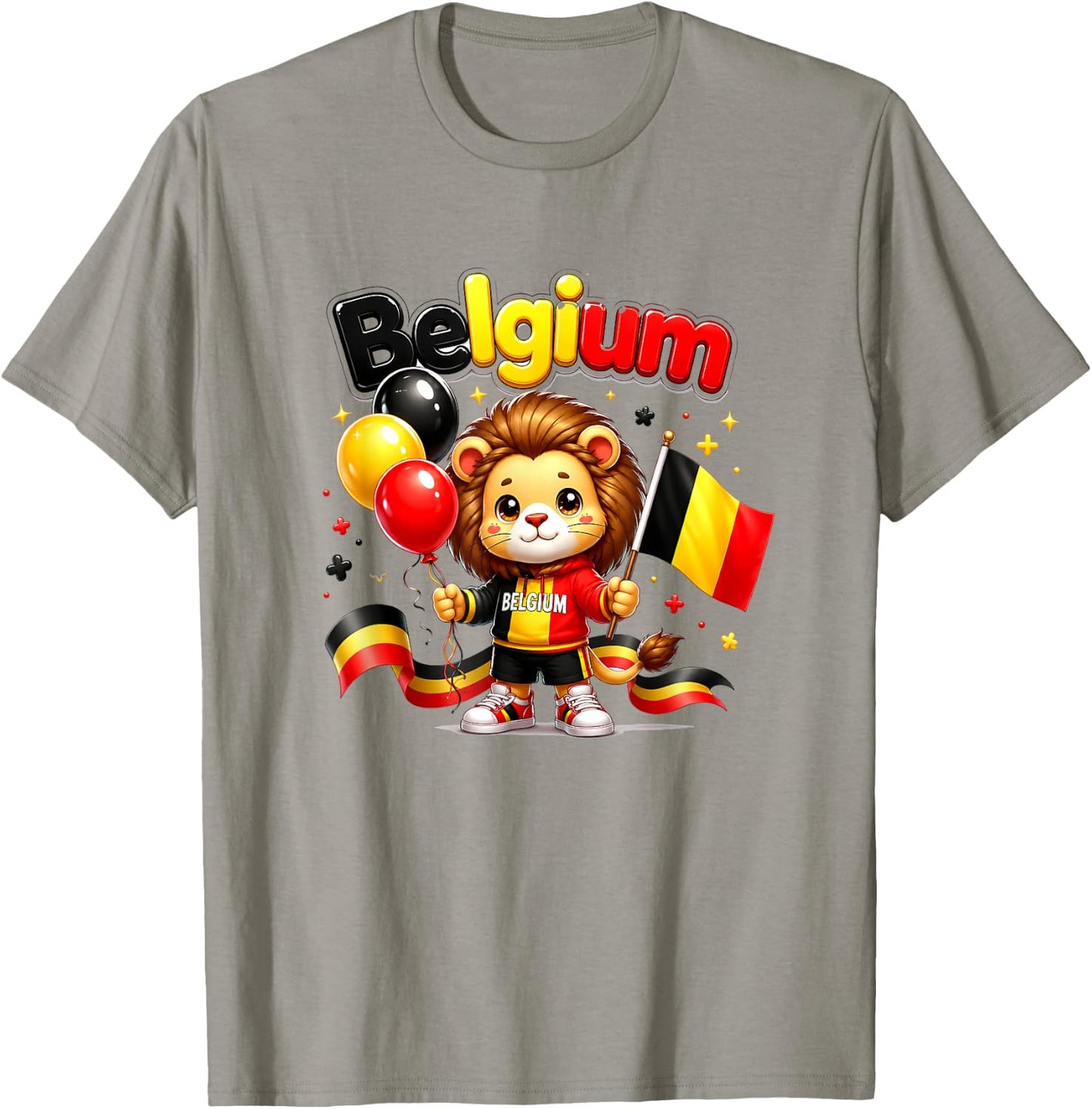 Belgium Flag, Belgian , Belgium Shirt for Kids Girls T-Shirt - T-Shirt | Sand