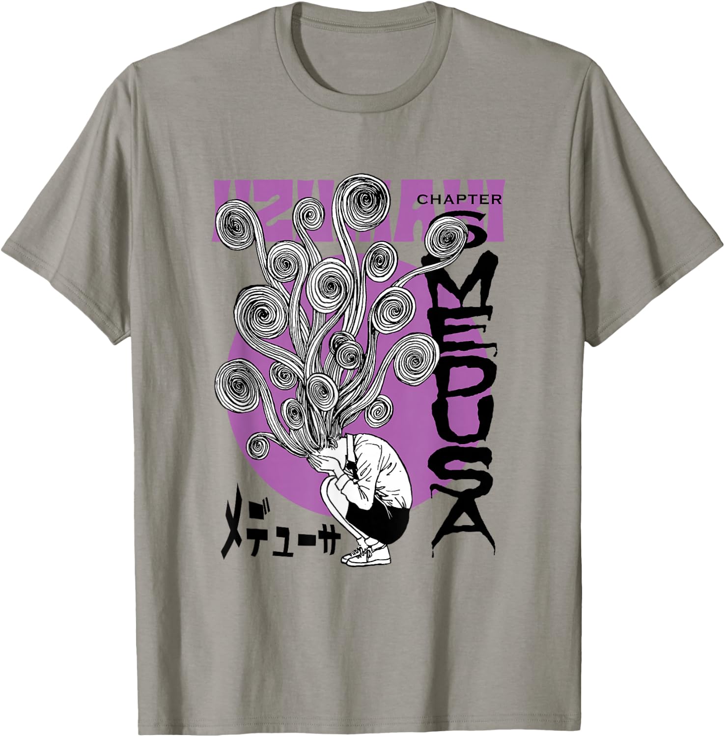 Uzumaki Spiral Hair T-Shirt - T-Shirt | Sand