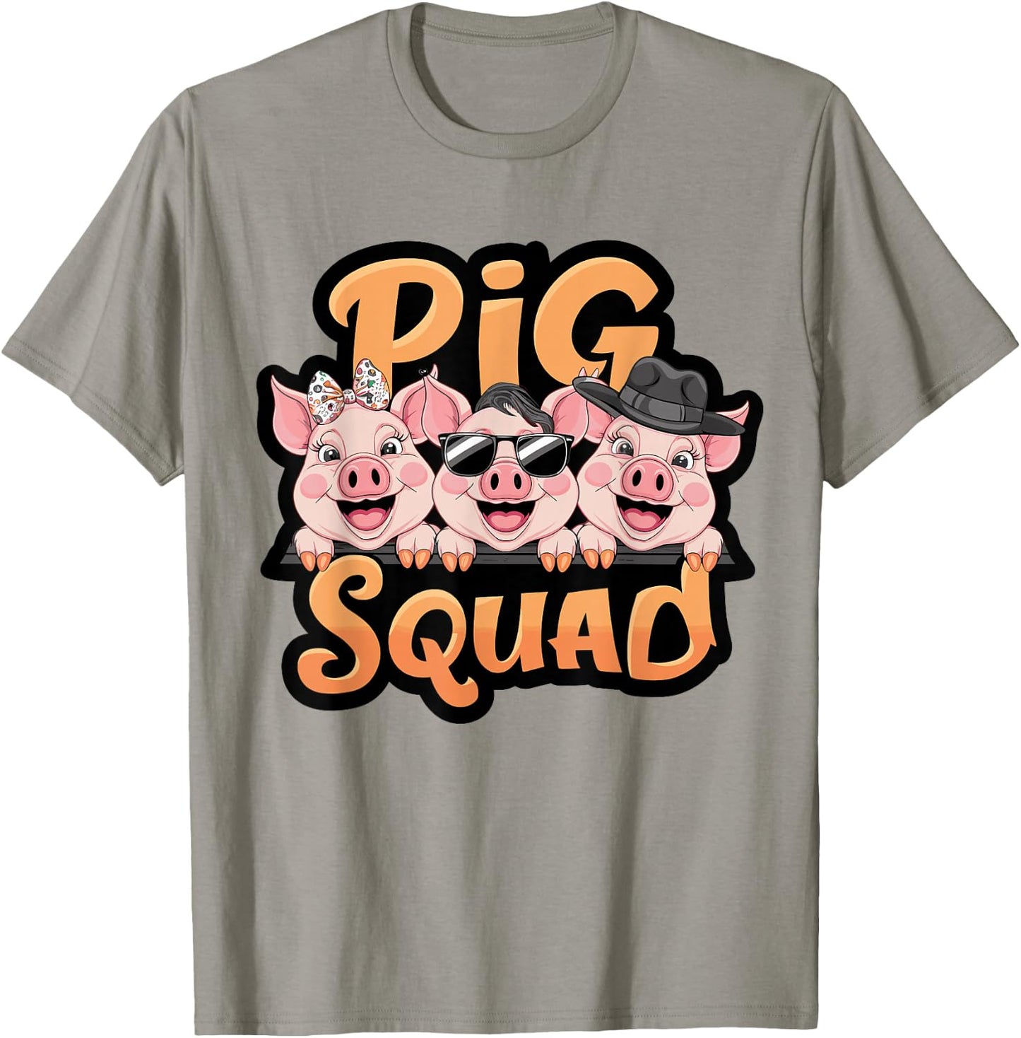 Pig Squad for Pig Lover Stuff | Kids Pig T-Shirt - T-Shirt | Sand