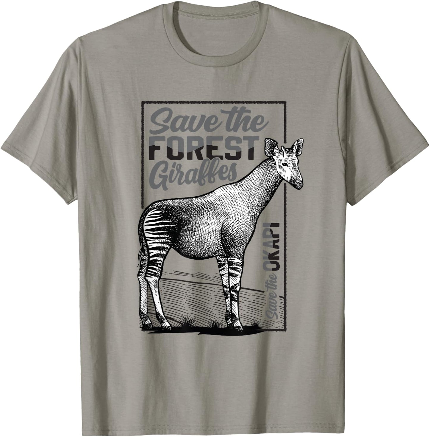 Okapi Zookeeper Save the Okapi - Okapi Lover T-Shirt - T-Shirt | Sand