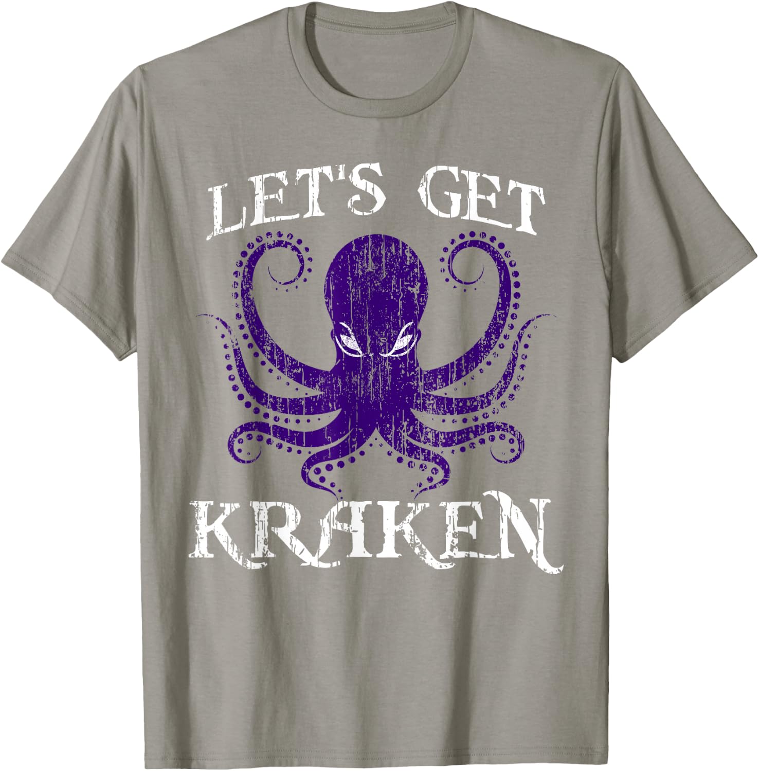 Funny Kraken LET'S GET KRAKEN T-Shirt - T-Shirt | Sand