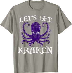 Funny Kraken LET'S GET KRAKEN T-Shirt - T-Shirt | Sand