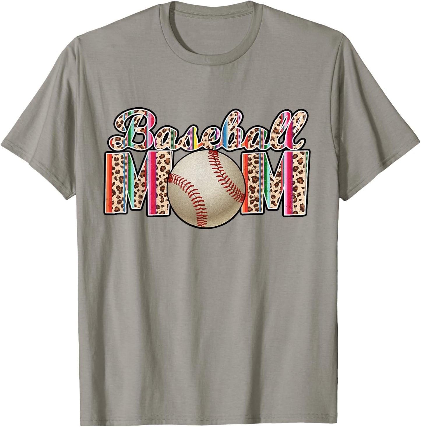 Baseball Mom Leopard Tie Dye Baseball Mothers Day T-Shirt - T-Shirt | Sand