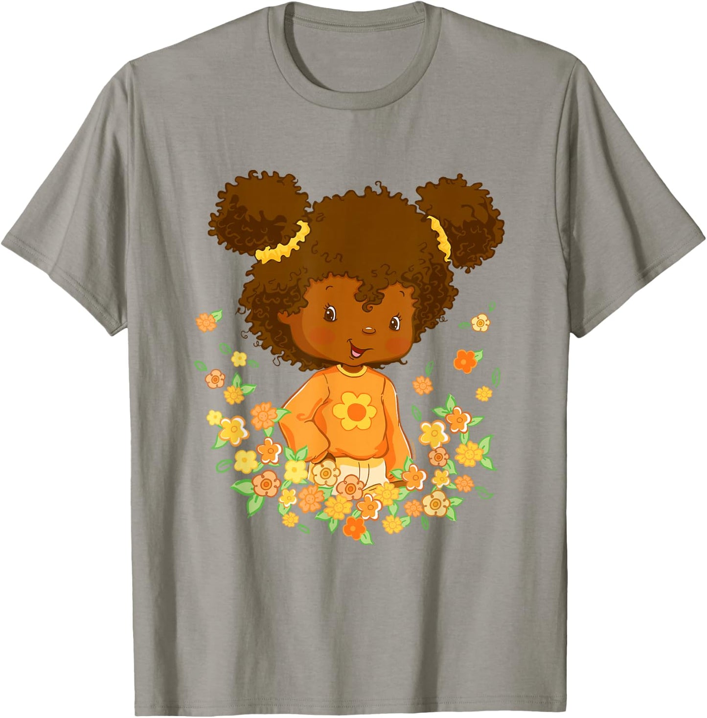 Strawberry Shortcake Orange Blossom Floral Big Chest Logo T-Shirt - T-Shirt | Sand