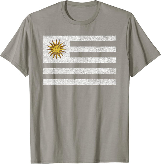 Uruguay National Flag Crest , blue T-Shirt - T-Shirt | Sand