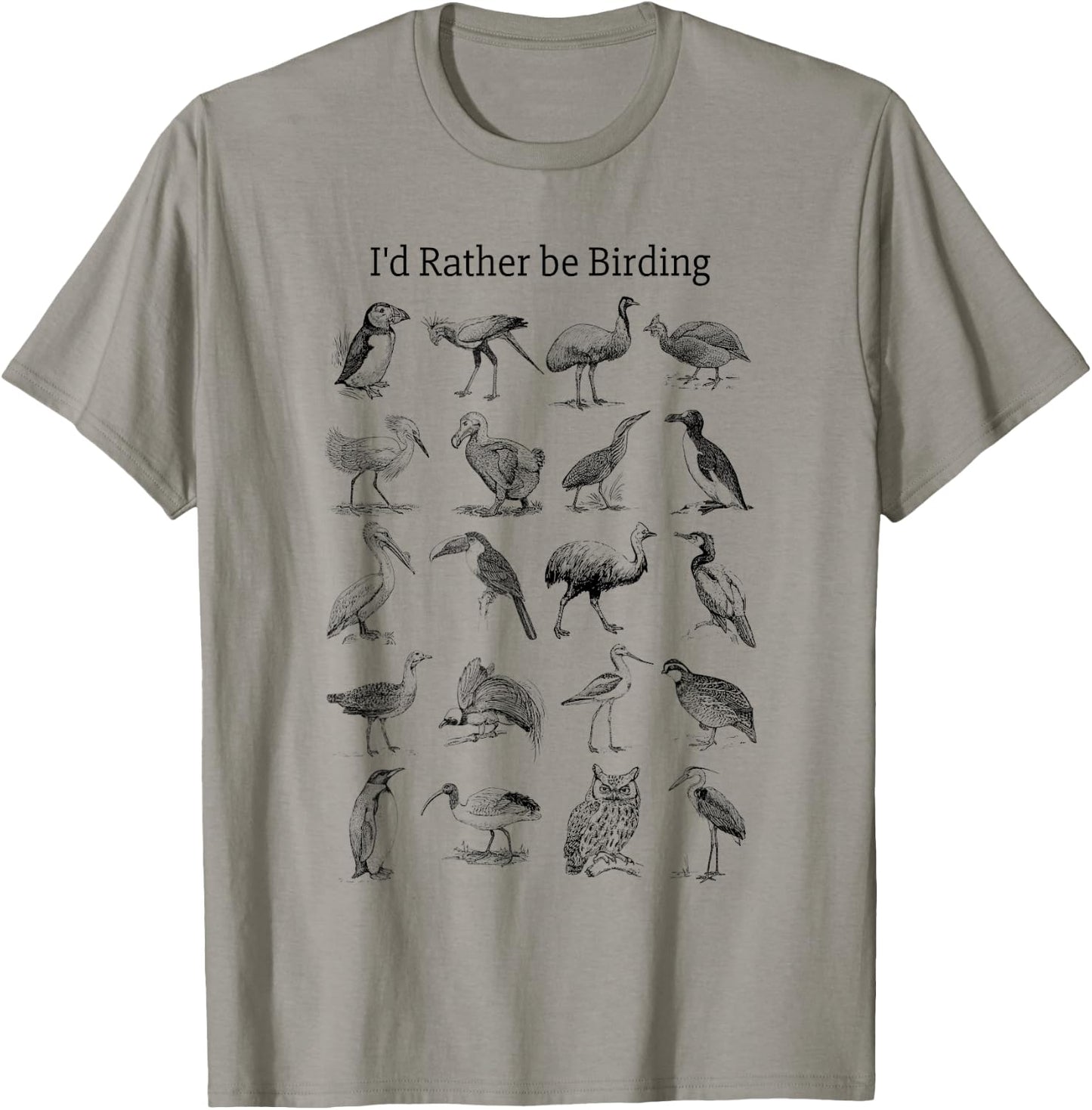 I'd Rather be Birding T-Shirt - T-Shirt | Sand