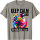 Funny Guinea Pig Pet Lover Rodent Animal Keep calm and wheek T-Shirt - T-Shirt | Sand