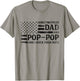 I Have Two Titles Dad Pop-Pop Black USA Flag Father Grandpa T-Shirt - T-Shirt | Sand