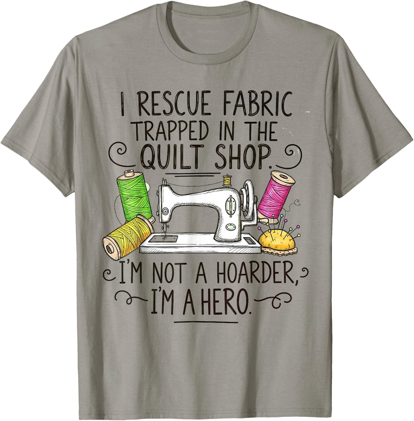 Stitch Sewer Quilt Quilter Funny Sewing Quilting Themed T-Shirt - T-Shirt | Sand