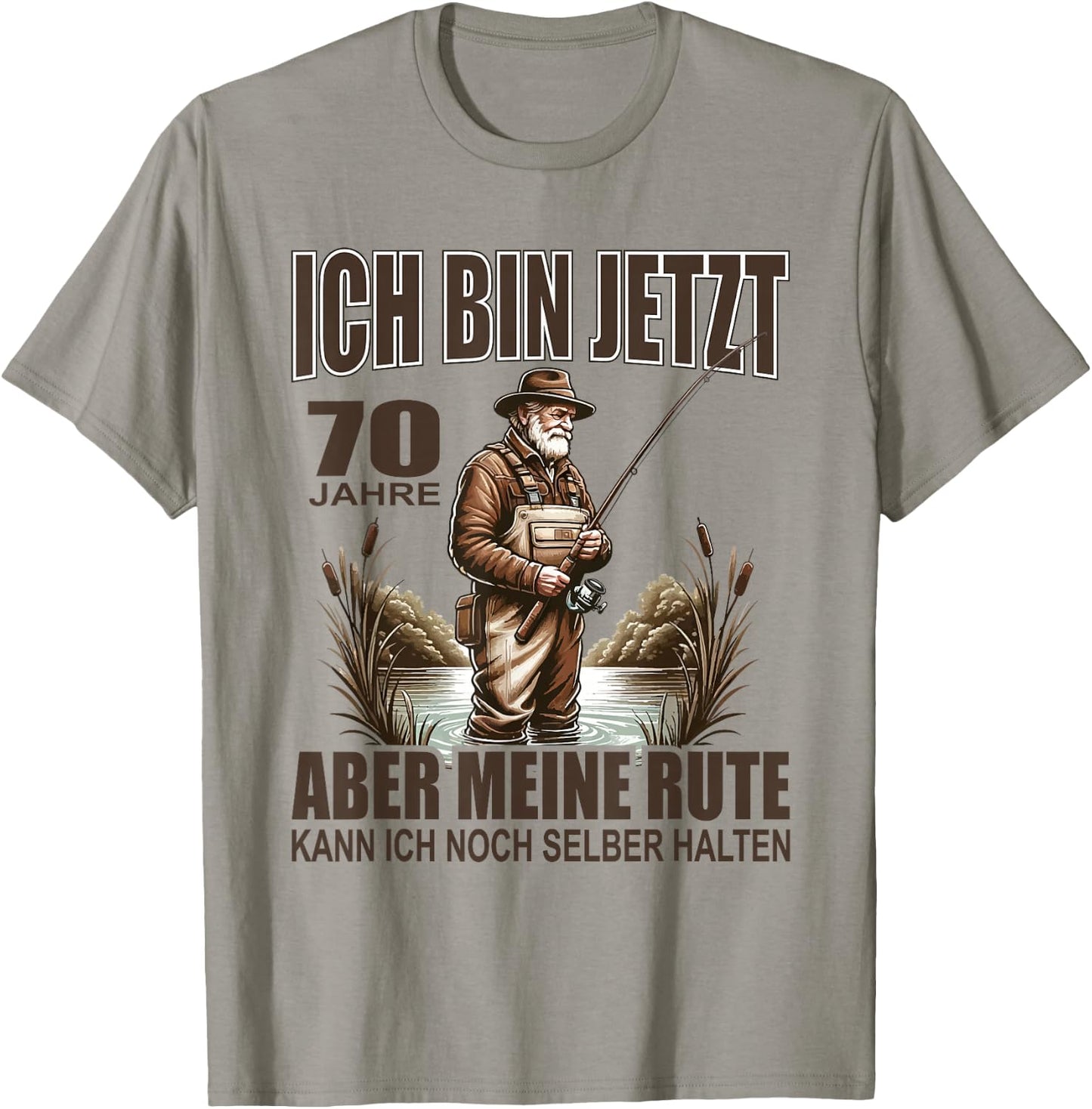 Rentner Funny Fisherman Slogan for 70th Birthday Fisherman , silver T-Shirt - T-Shirt | Sand