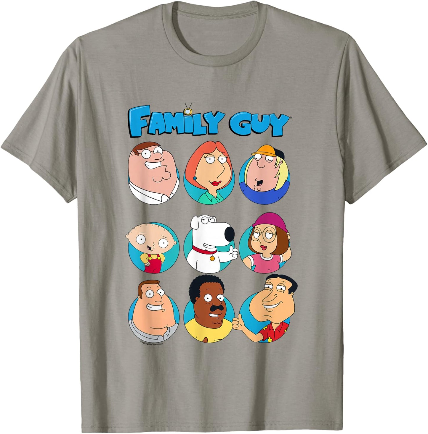 Family Guy Quahog's First Family Group Box Up , Blue, S T-Shirt - T-Shirt | Sand