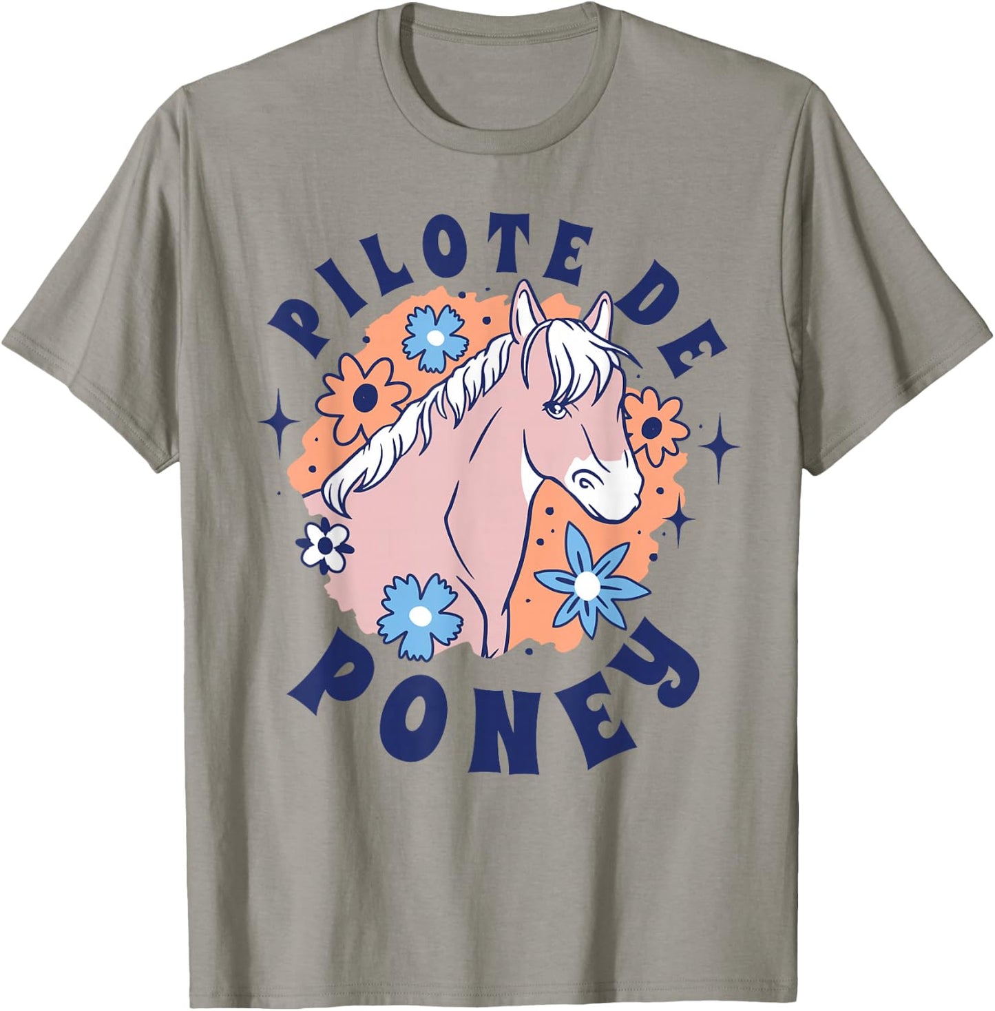 Girl Horse Riding Pony Pilot Girl Horses , white, S T-Shirt - T-Shirt | Sand