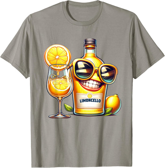 Limoncello Lemon Sunglasses Italia Drink , White T-Shirt - T-Shirt | Sand