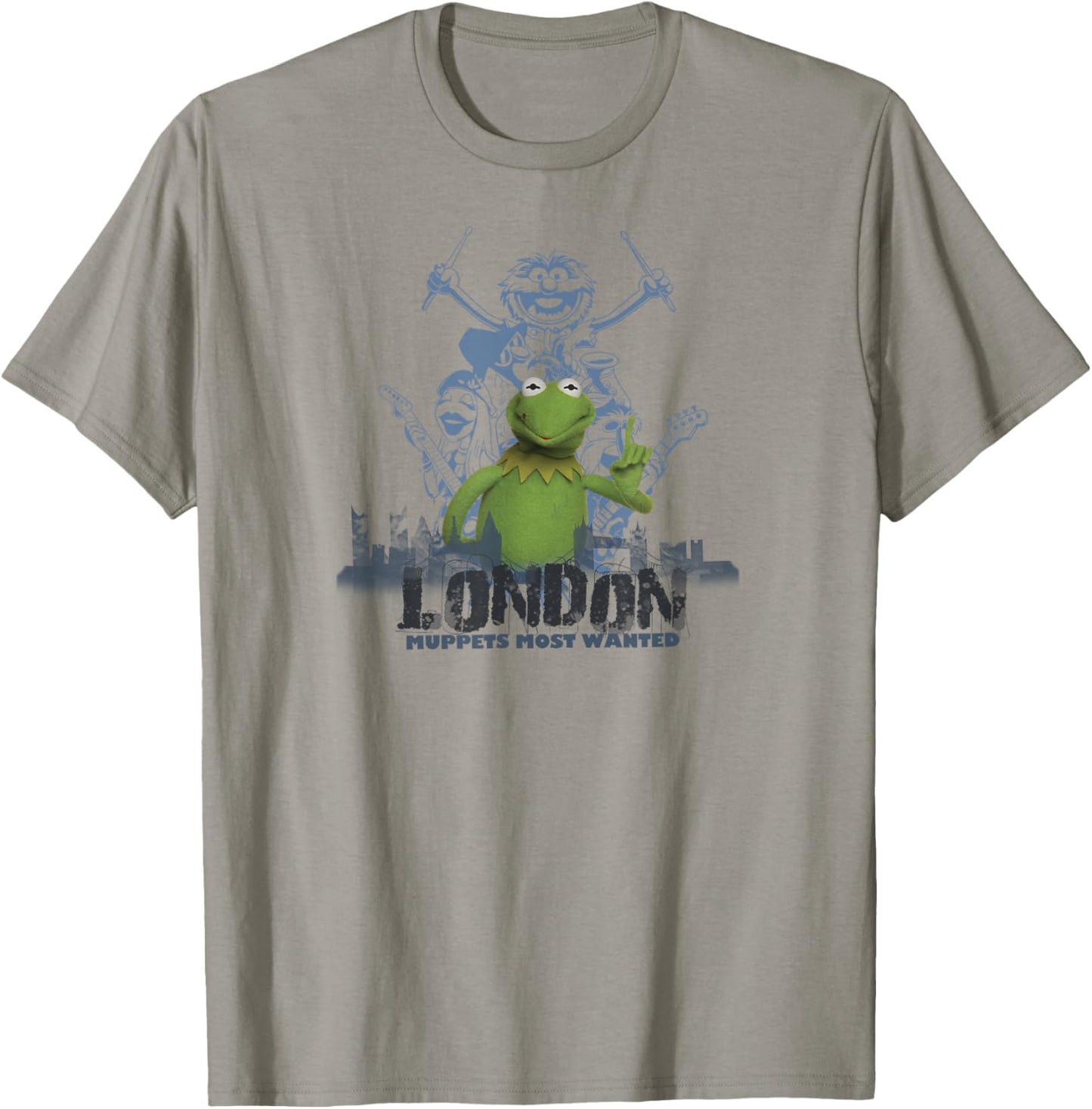 Disney The Muppets Most Wanted Vintage London Kermit Poster T-Shirt - T-Shirt | Sand