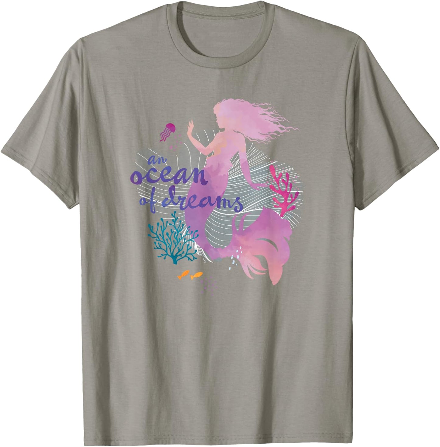 Disney The Little Mermaid An Ocean Of Dreams Silhouette T-Shirt - T-Shirt | Sand