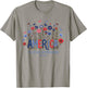 USA 250th Anniversary 1776-2026 Floral Patriotic Apparel T-Shirt - T-Shirt | Sand