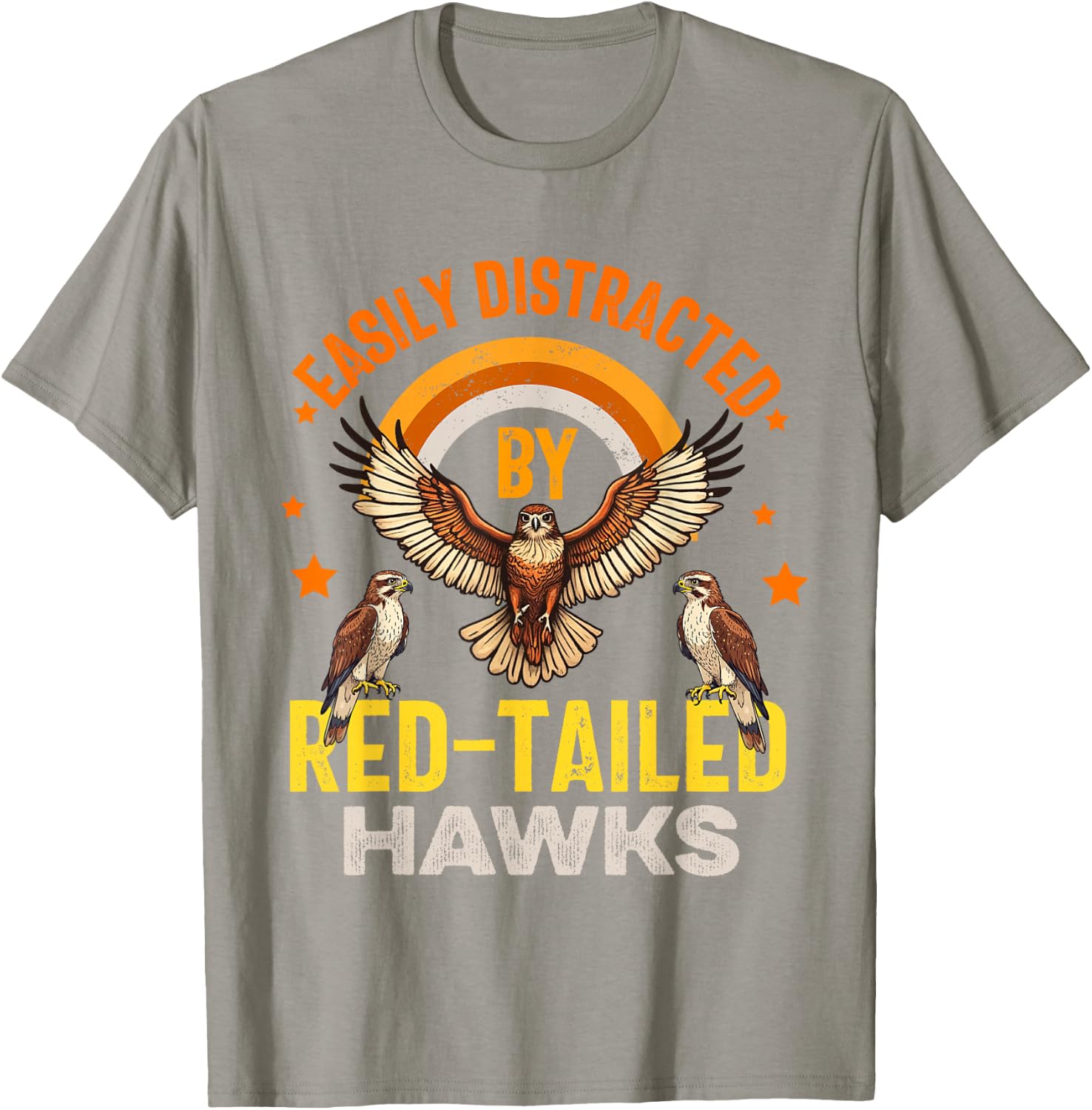 Red Tailed Hawk Chickenhawk Harlan's Hawk Buteo Jamaicensis T-Shirt - T-Shirt | Sand
