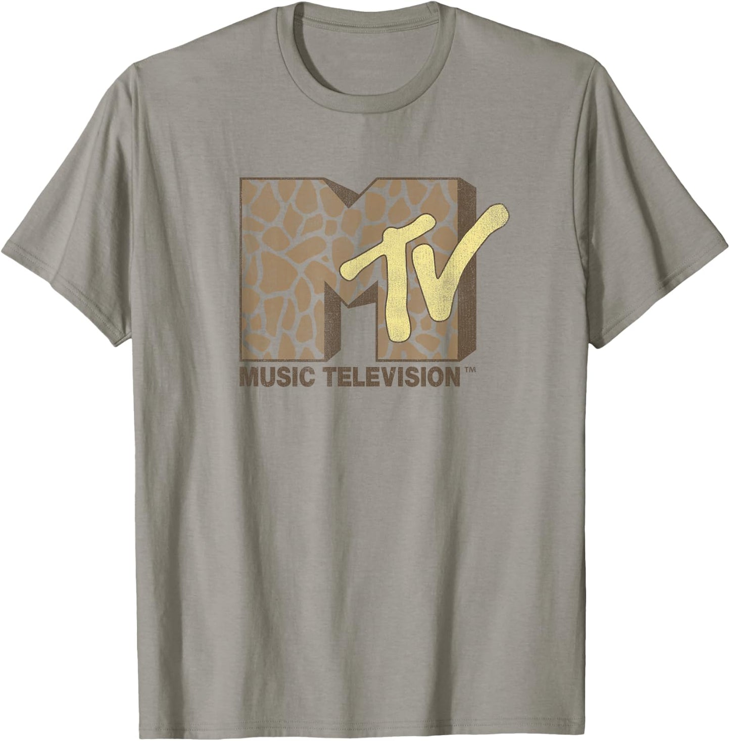 MTV Giraffe Print MTV Logo T-Shirt - T-Shirt | Sand