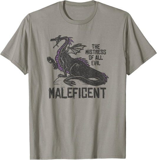Disney Villains Maleficent Mistress Of Evil Dragon Print T-Shirt - T-Shirt | Sand