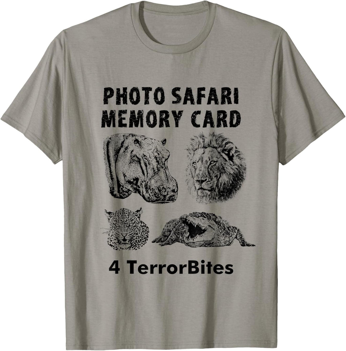 Foto Safari lustige Speicherkarte Terrorbite Artwork T-Shirt - T-Shirt | Sand