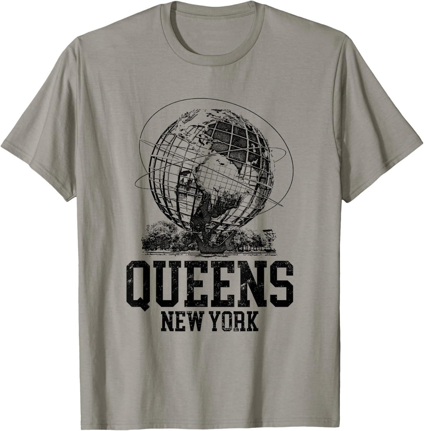 Queens New York - Flushing Meadows - World's Fair Unisiphere T-Shirt - T-Shirt | Sand