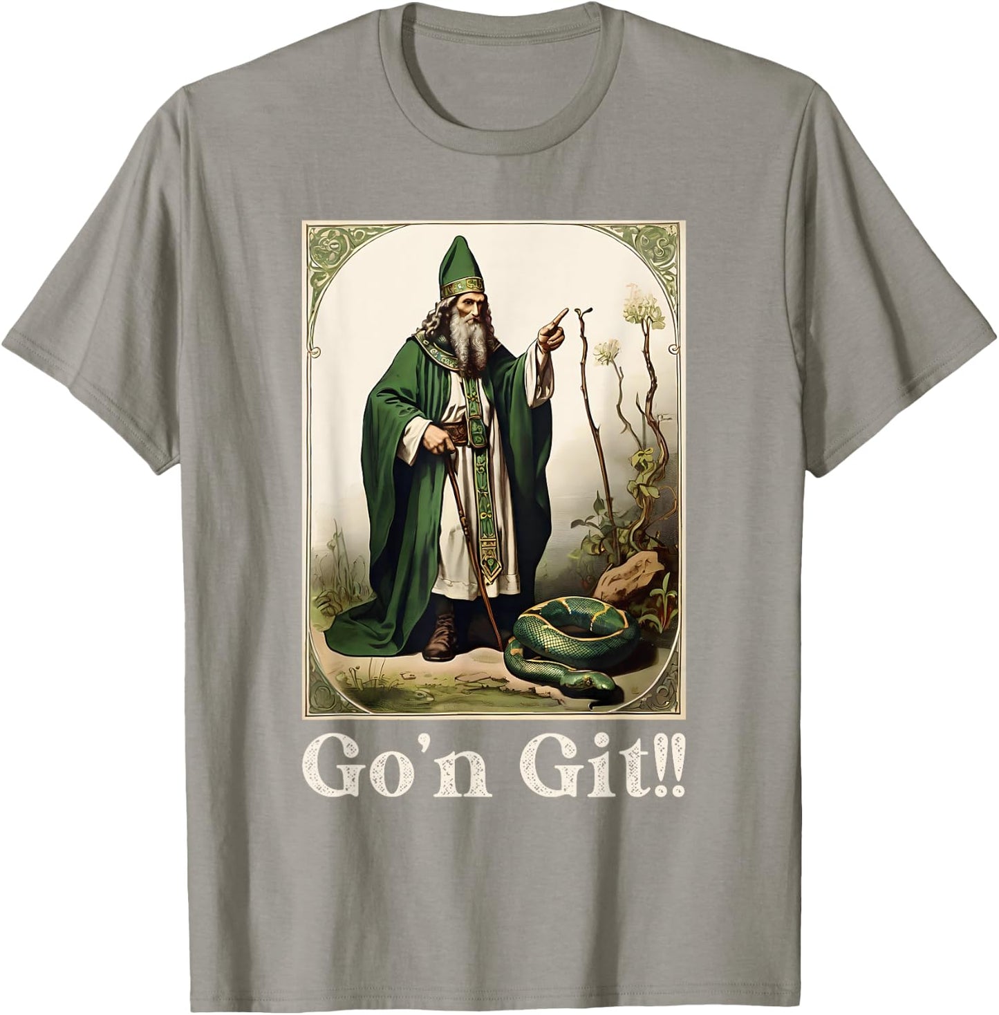 Go’n Git Saint Patrick Day Snake Funny T-Shirt - T-Shirt | Sand