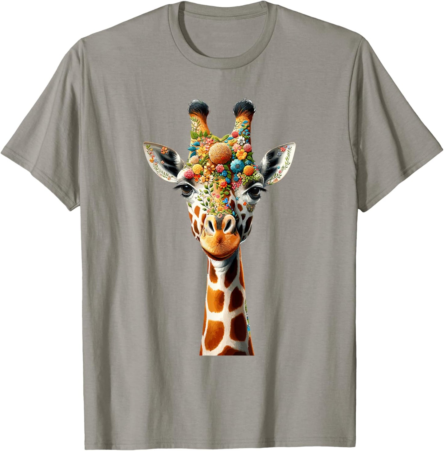 Floral Aesthetic Giraffe Lover Shirt Giraffe T-Shirt - T-Shirt | Sand