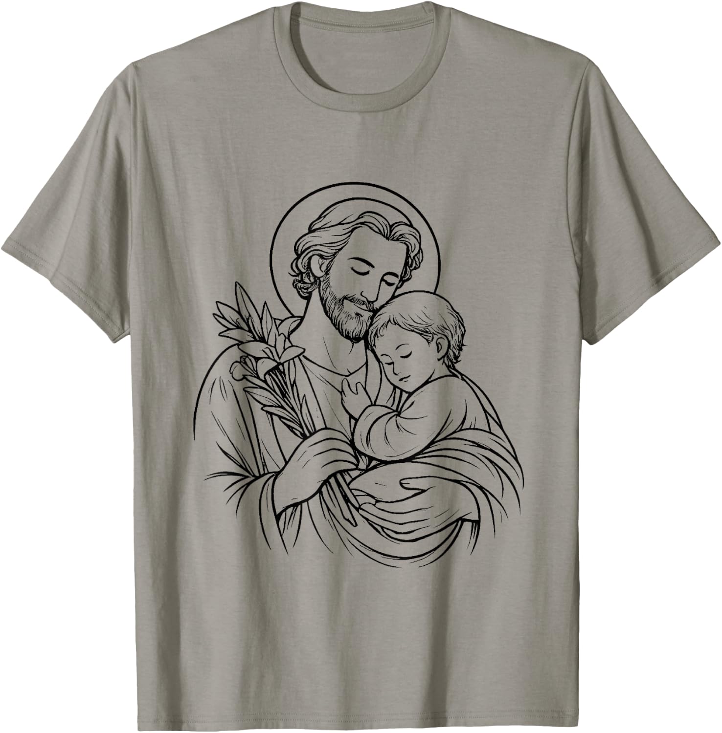 Motif Saint Joseph Catholique Fête des Pères T-Shirt - T-Shirt | Sand
