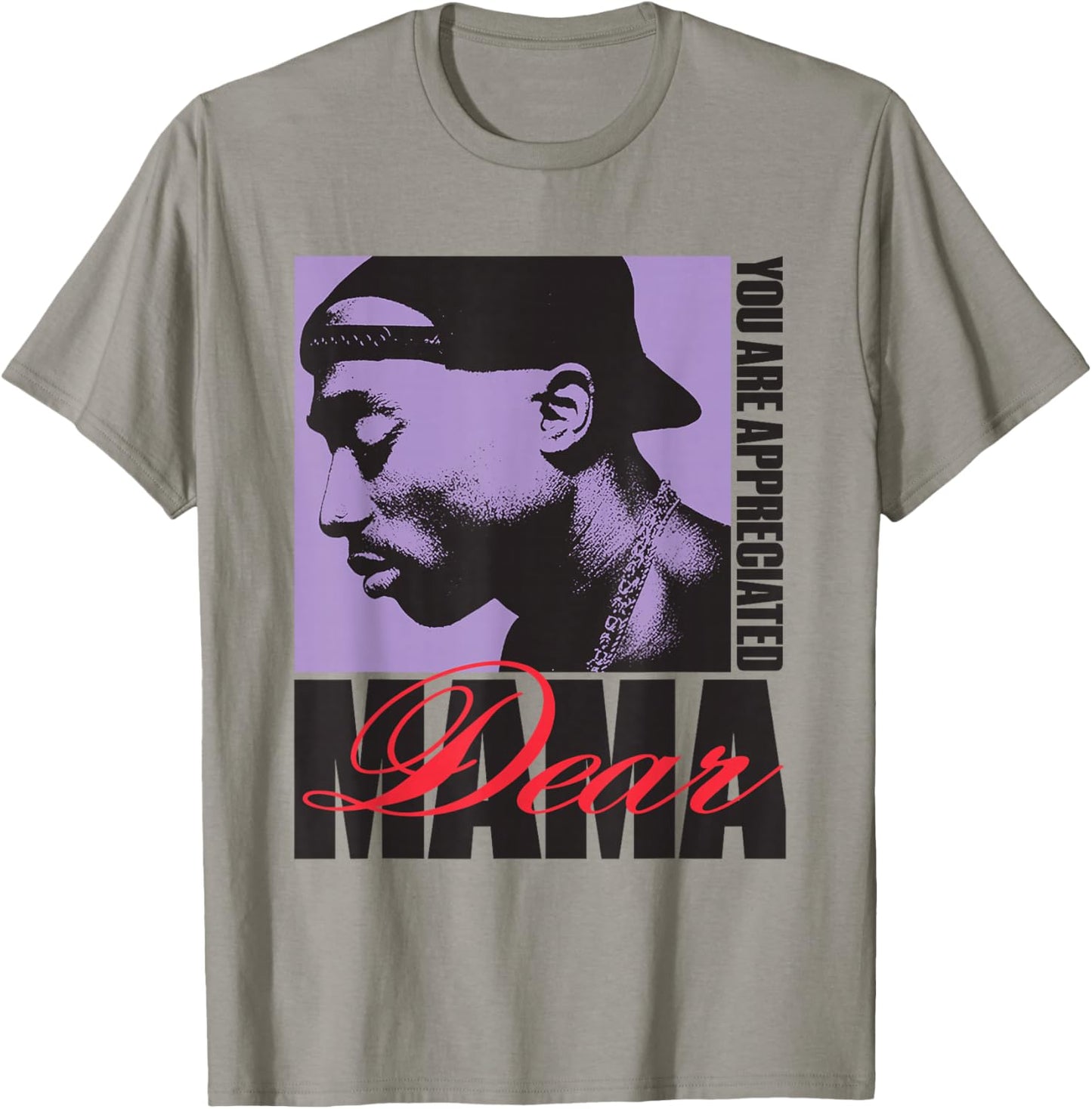 Official Tupac Dear Mama Evalued , White T-Shirt - T-Shirt | Sand