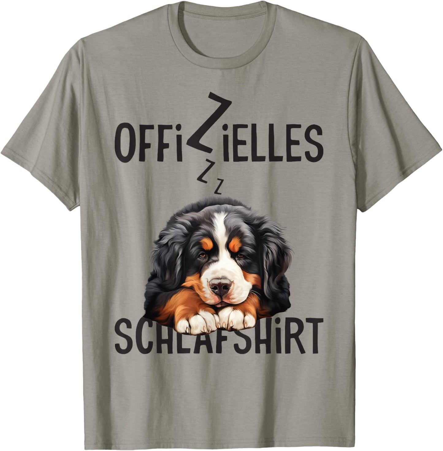 Berner Sennenhund Offizielles Schlafshirt Mit Hund Lustig T-Shirt - T-Shirt | Sand