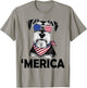 Miniature Schnauzer 4th of July ‘Merica Patriotic T-Shirt - T-Shirt | Sand