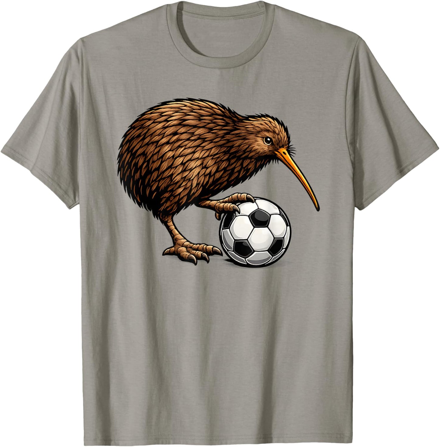 Lustiger Kiwi-Vogel mit Fußball Neuseeland Fan Design T-Shirt - T-Shirt | Sand