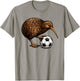Lustiger Kiwi-Vogel mit Fußball Neuseeland Fan Design T-Shirt - T-Shirt | Sand