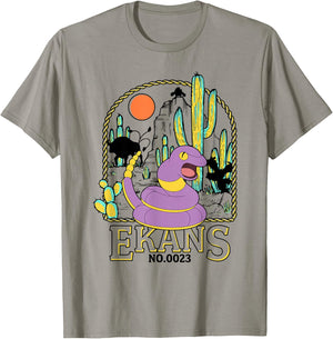 Pokémon Ekans No. 0023 Desert Sun Lasso Frame Portrait T-Shirt - T-Shirt | Sand