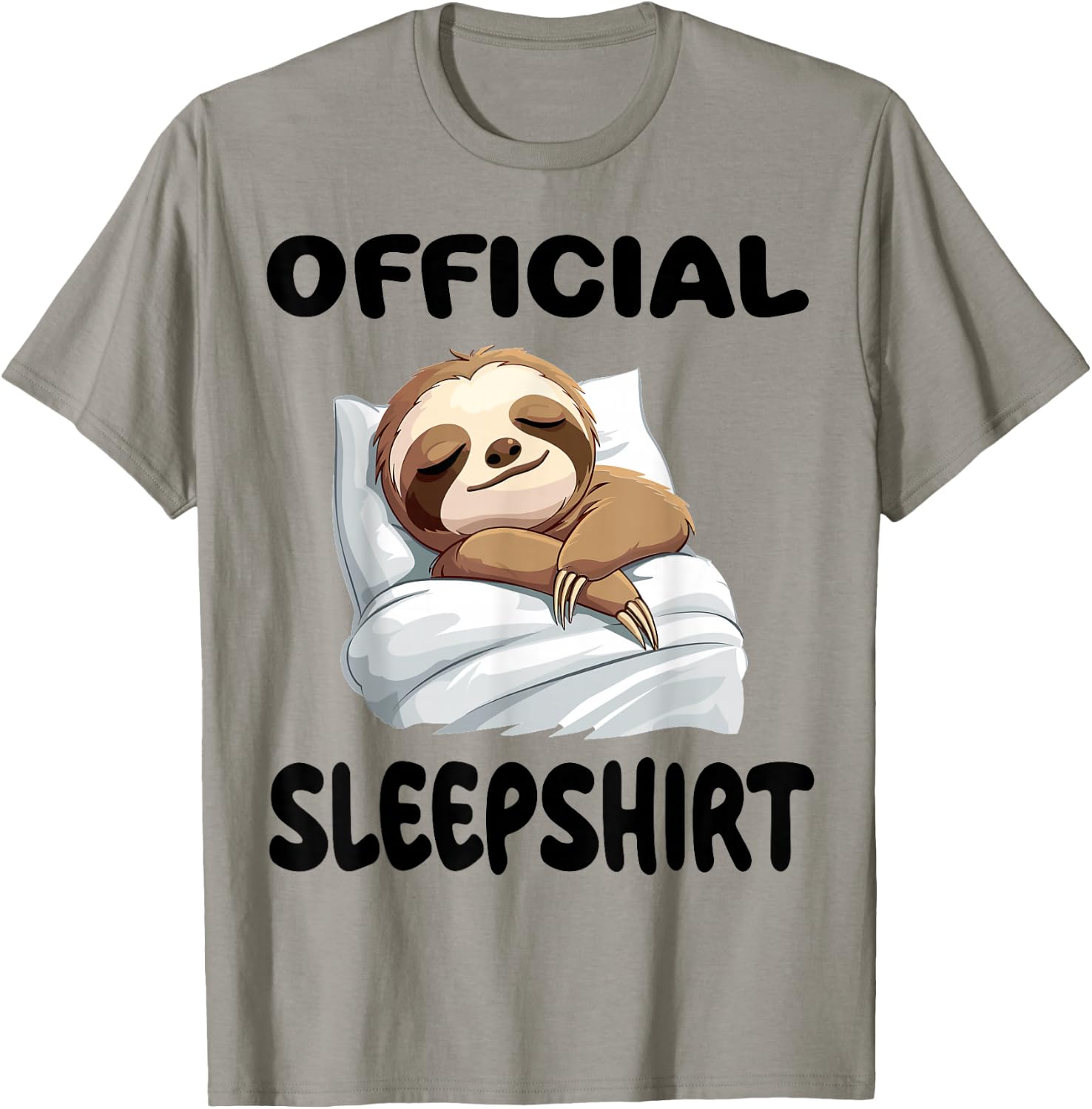 Sloth Animal Official Sleepshirt Pajamas Nightgown T-Shirt - T-Shirt | Sand