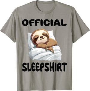 Sloth Animal Official Sleepshirt Pajamas Nightgown T-Shirt - T-Shirt | Sand