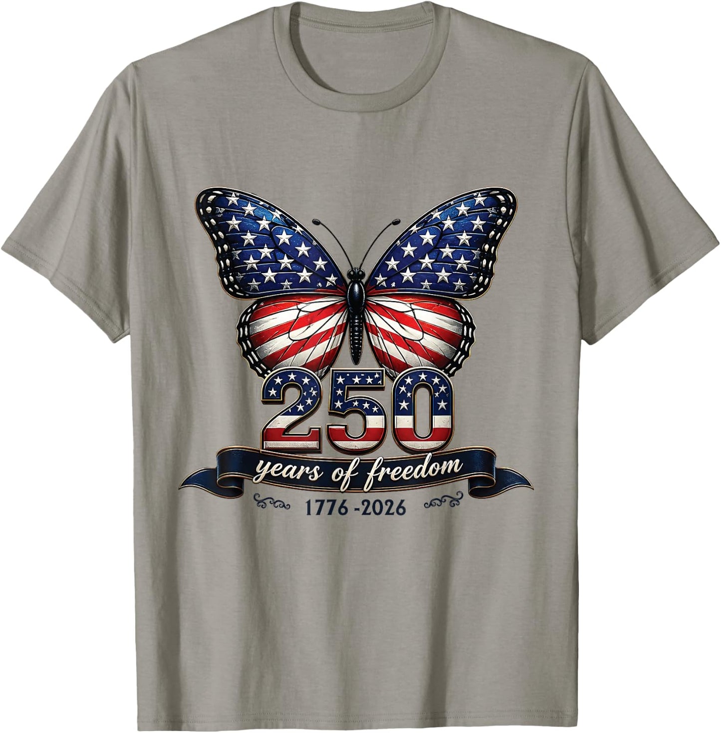 America US Flag 250 1776 2026 250th Anniversary 4th of July T-Shirt - T-Shirt | Sand