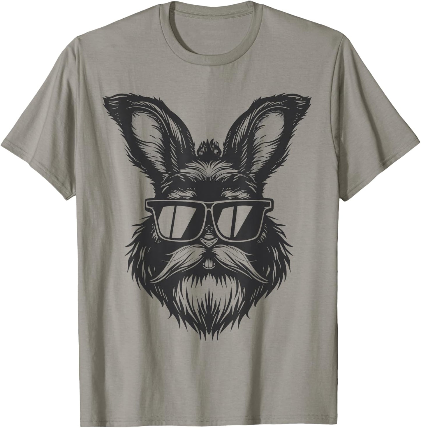 Beard Bunny Face With Sunglasses Easter Day 2024 Men Boy Kid T-Shirt - T-Shirt | Sand