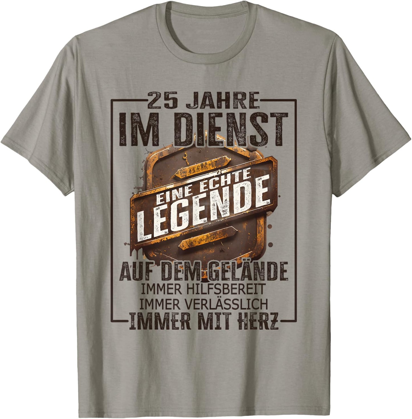 25 Jähriges Dienstjubiläum - Echte Legende 25 Jahre Jubiläum T-Shirt - T-Shirt | Sand