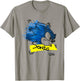 Sonic The Hedgehog Distressed Watercolor Face Outline T-Shirt - T-Shirt | Sand