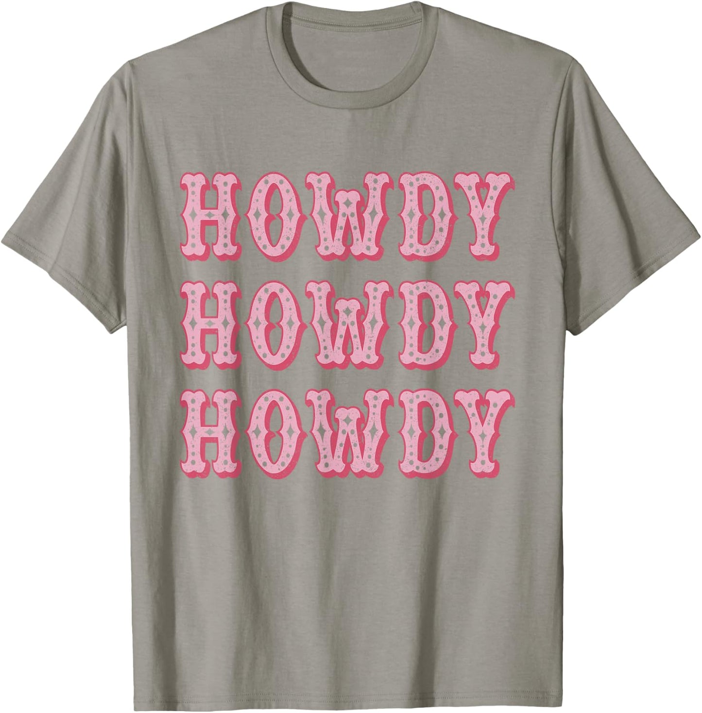 Vintage White Howdy Rodeo Western Country Southern Cowgirl T-Shirt - T-Shirt | Sand
