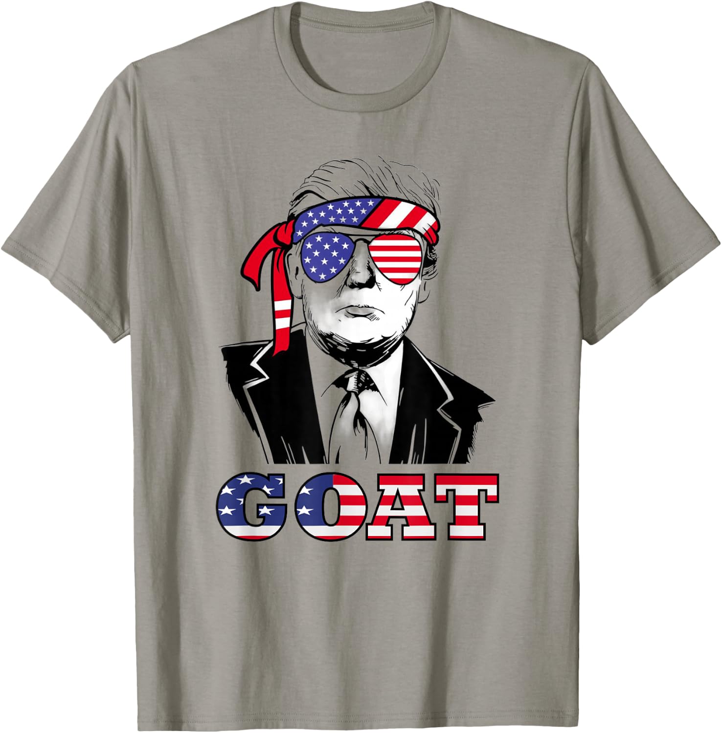 GOAT Trump 2024 Presidential Trump Election T-Shirt - T-Shirt | Sand