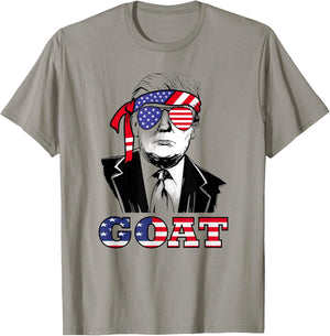 GOAT Trump 2024 Presidential Trump Election T-Shirt - T-Shirt | Sand